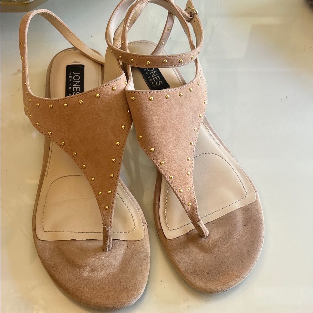 Jones New York Beige Studded Sandals